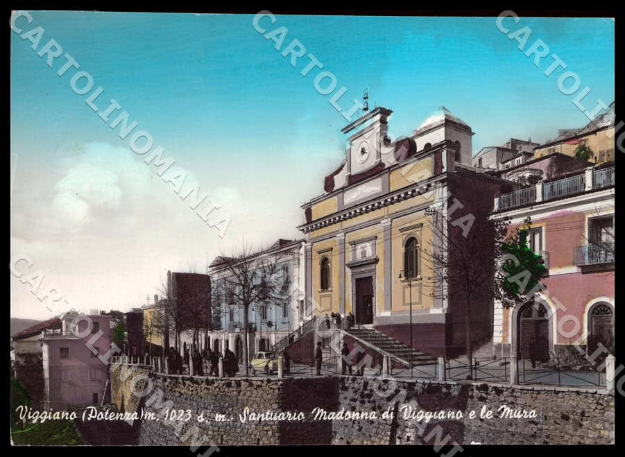 Potenza Viggiano Santuario Madonna Mura Auto FG Foto cartolina GM1894 – fronte