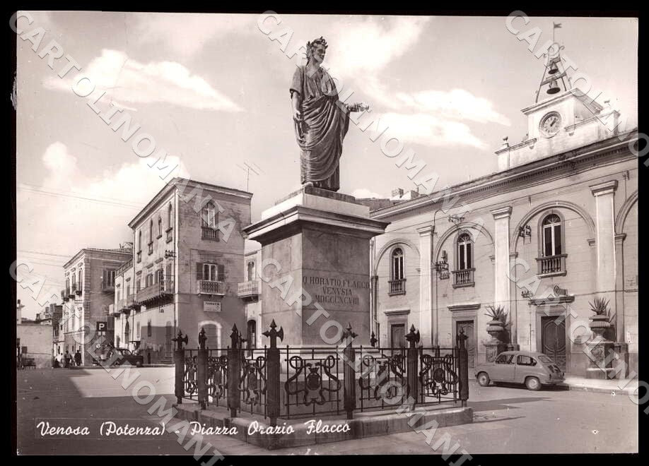 Potenza Venosa Piazza Orazio Flacco Auto FG Foto cartolina GM1900 – fronte
