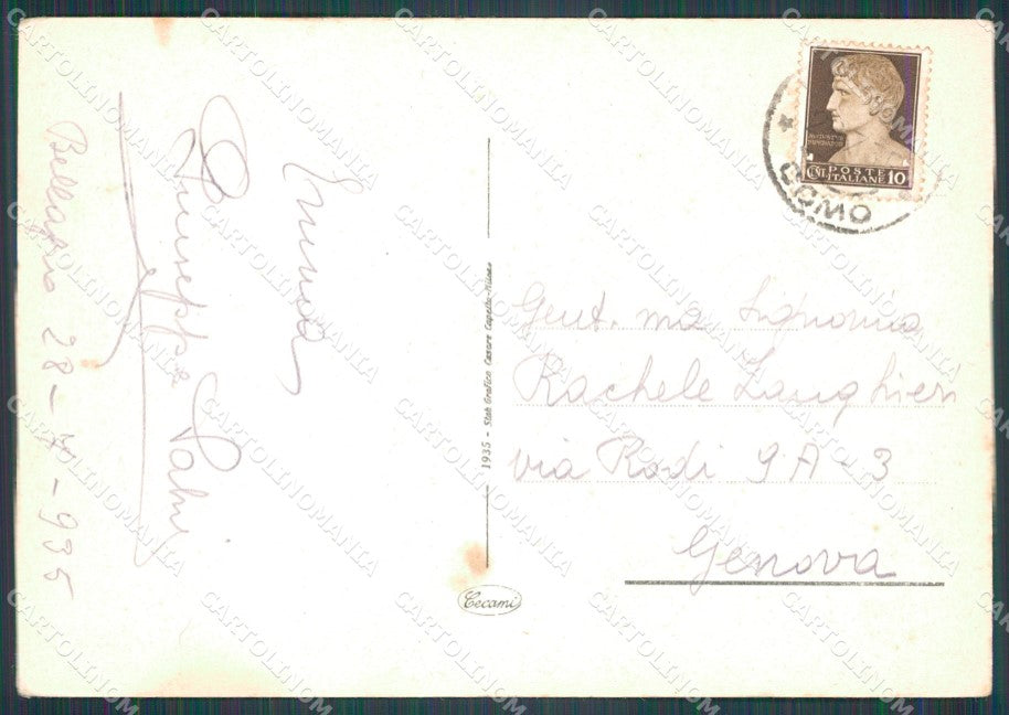 Como Lago di Villa d'Este PIEGHINA FG cartolina HB4533 – retro