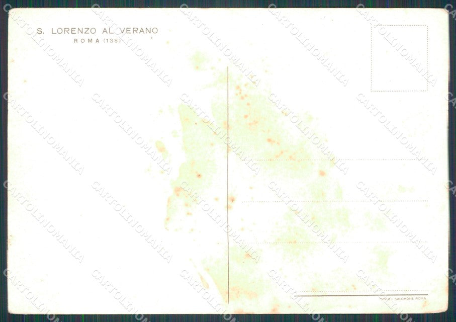 Roma Città San Lorenzo al Verano MACCHIA FG cartolina HB4548 – retro