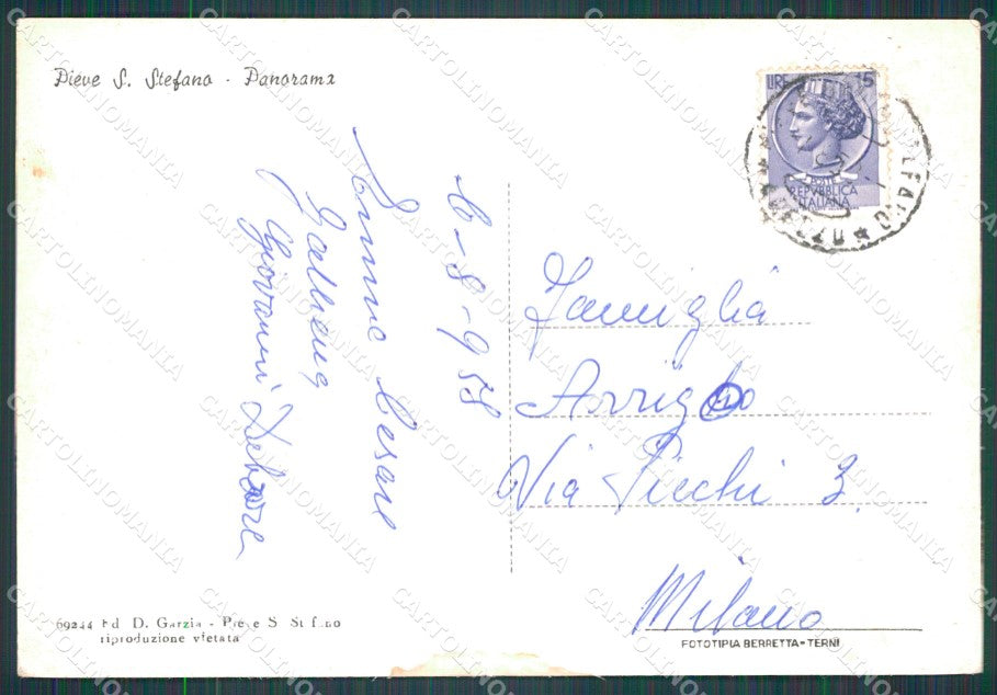 Arezzo Pieve Santo Stefano FG cartolina HB4554 – retro