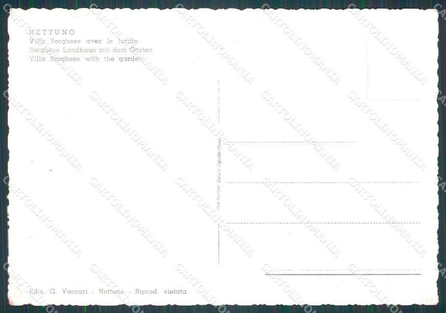 Roma Nettuno STRAPPINI FG cartolina HB4556 – retro
