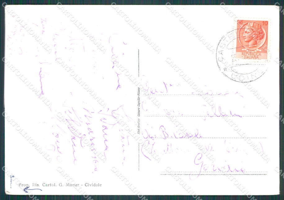 Udine Cividale Castelmonte FG cartolina HB4560 – retro