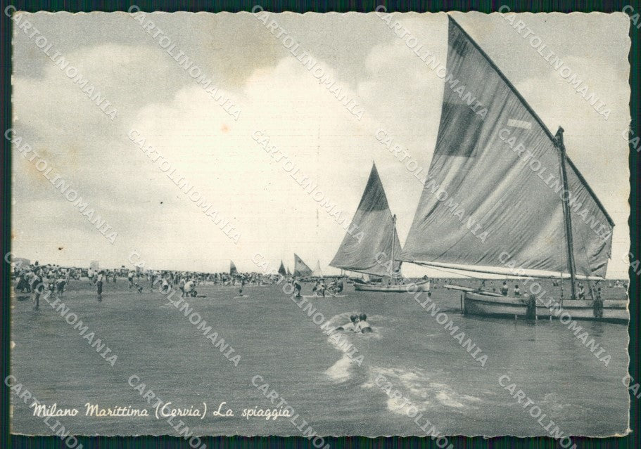 Ravenna Cervia Milano Marittima Barche FG cartolina HB4568 – fronte