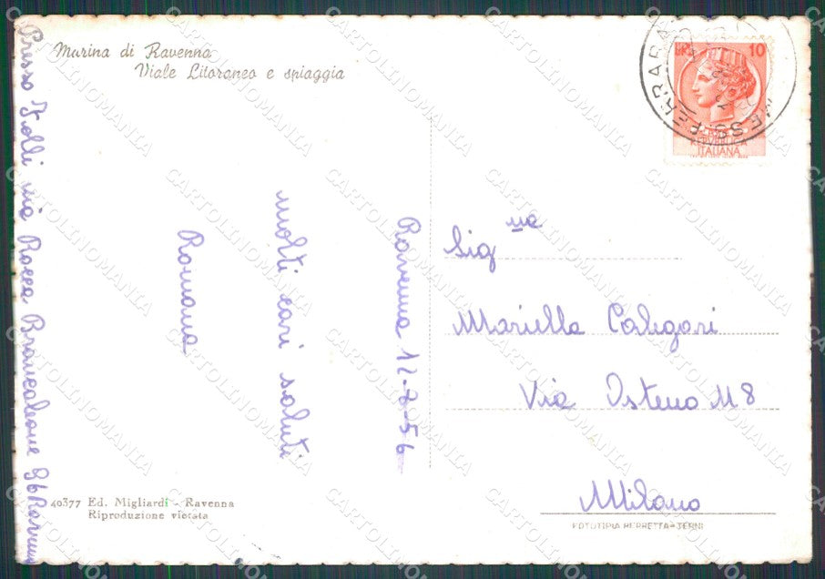 Ravenna Marina di FG cartolina HB4576 – retro