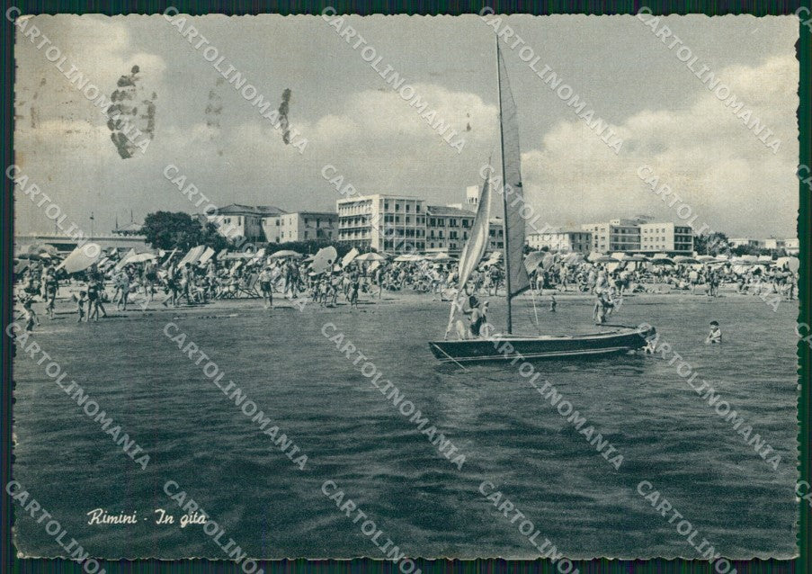 Rimini Città Barca FG cartolina HB4581 – fronte