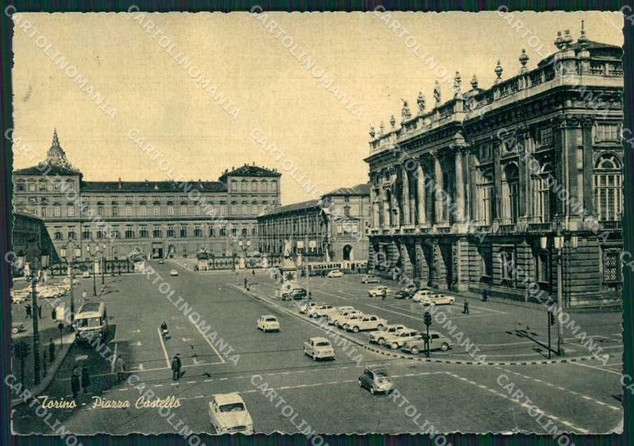 Torino Città Piazza Castello Auto FG cartolina HB4583 – fronte