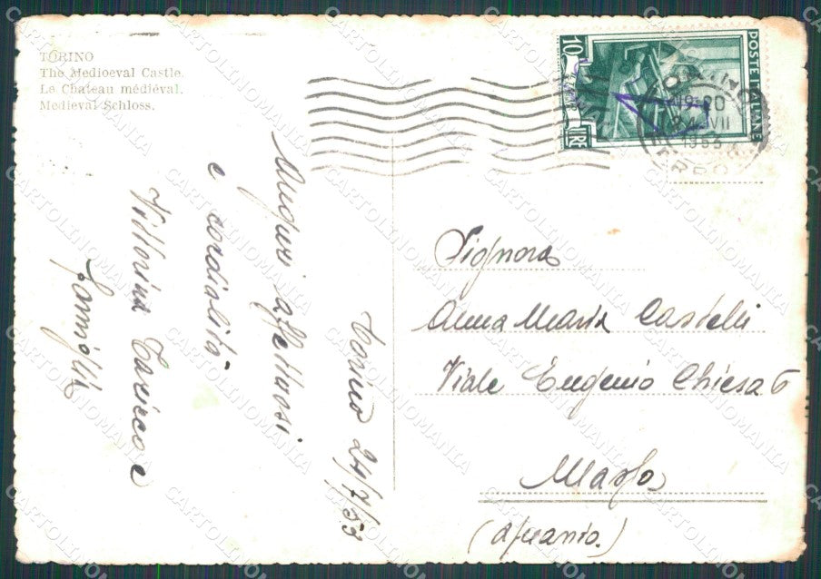 Torino Città MACCHIE PIEGHINE FG cartolina HB4584 – retro