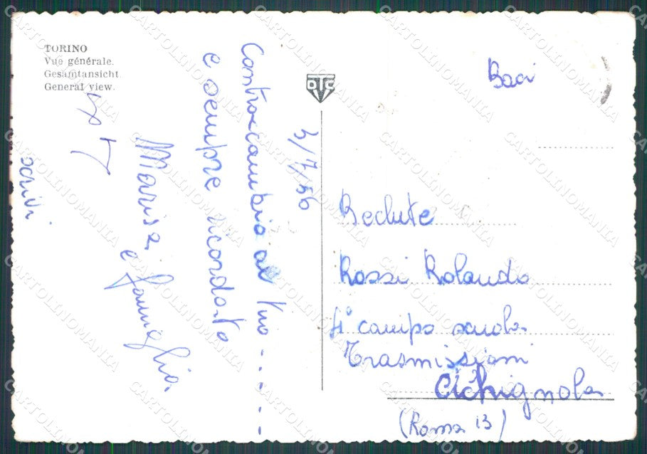 Torino Città PIEGHINA FG cartolina HB4586 – retro