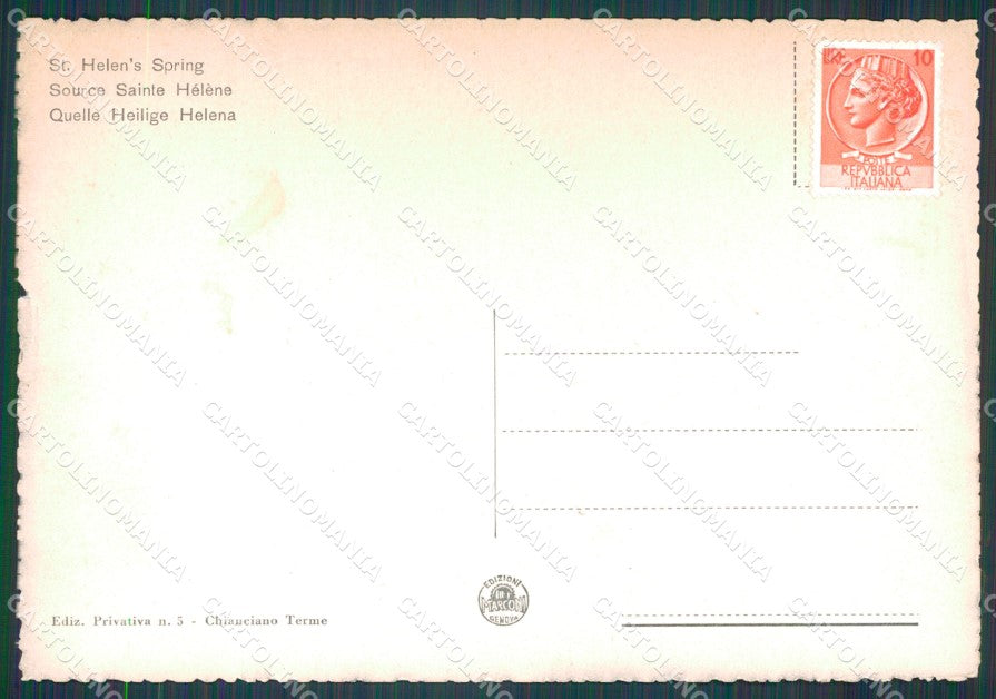 Siena Chianciano Terme Sorgente Sant'Elena STRAPPINO FG cartolina HB4596 – retro