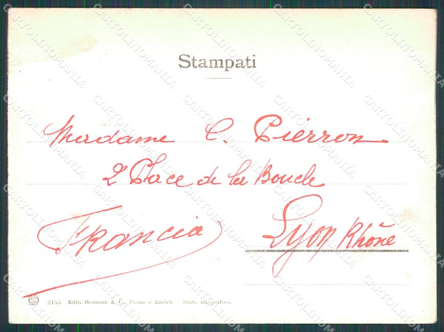 Como Città Lago di MACCHIA PIEGHINA FG cartolina HB4607 – retro