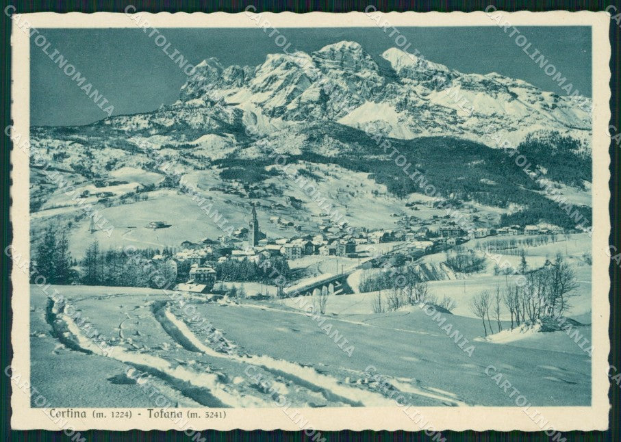 Belluno Cortina d'Ampezzo Nevicata FG cartolina HB4613 – fronte