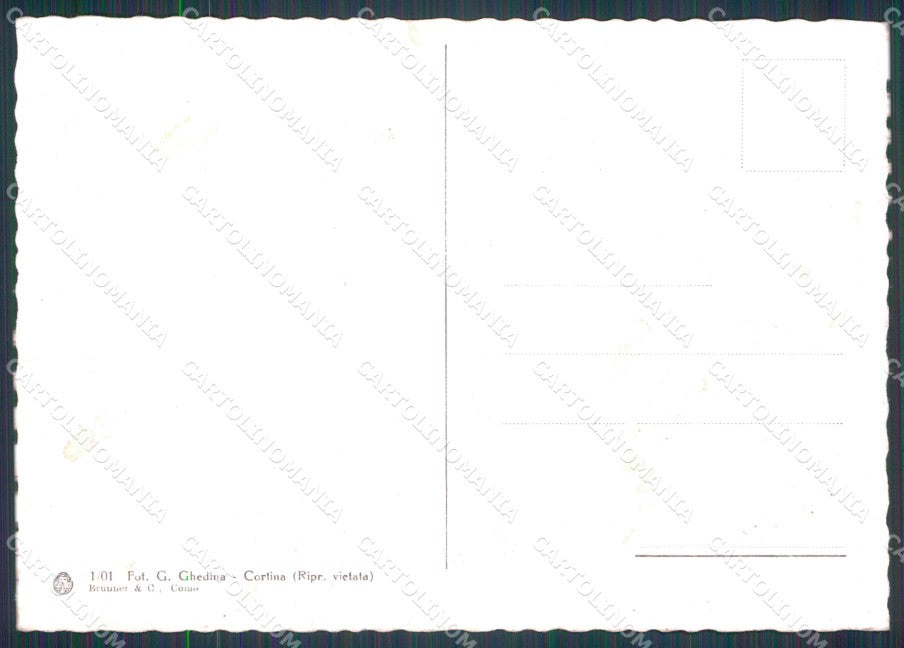 Belluno Cortina d'Ampezzo Nevicata FG cartolina HB4613 – retro