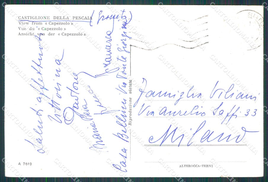 Grosseto Castiglione della Pescaia Capezzolo FG cartolina HB4627 – retro