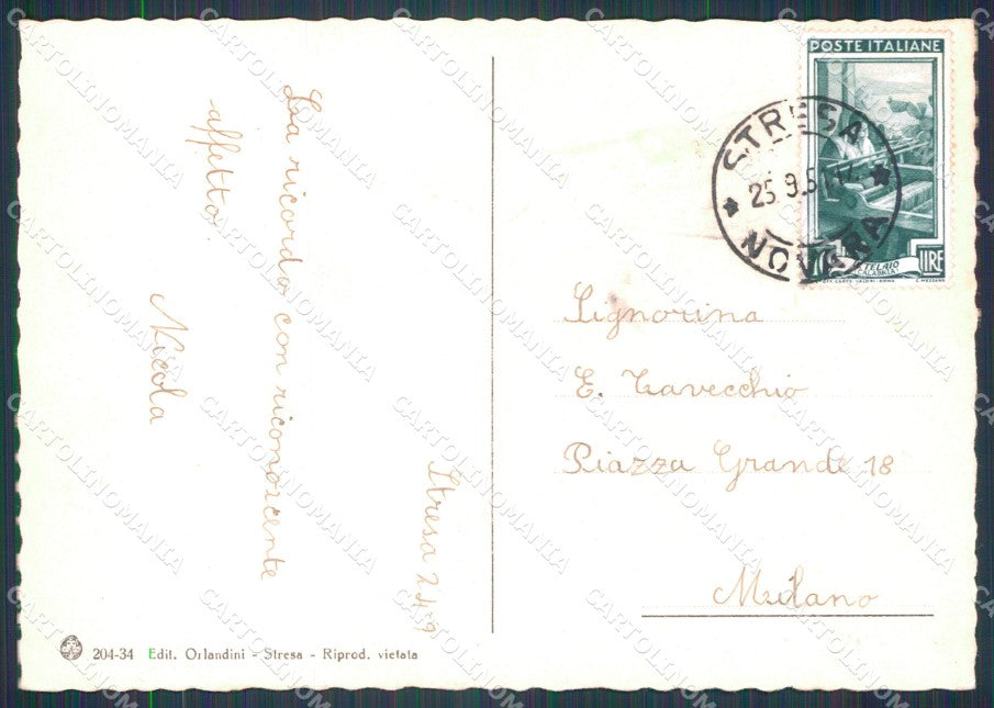 Verbania Stresa Lago Maggiore FG cartolina HB4628 – retro