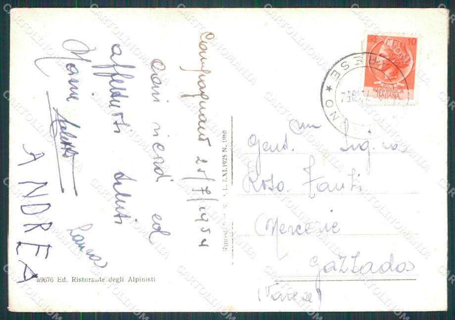 Varese Maccagno Campagnano Lago Maggiore PIEGHE FG cartolina HB4630 – retro
