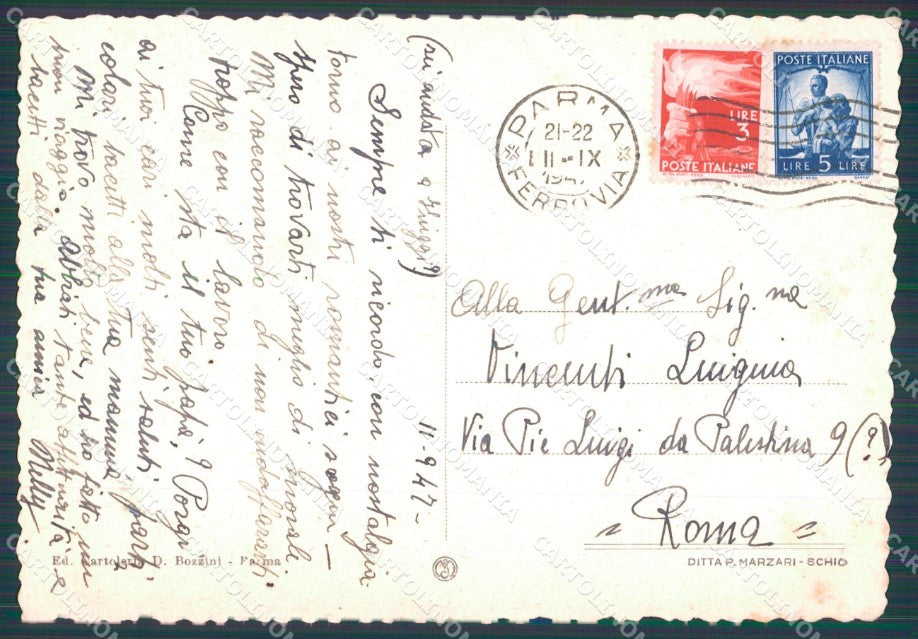 Parma Città Duomo PIEGHINA FG cartolina HB4669 – retro