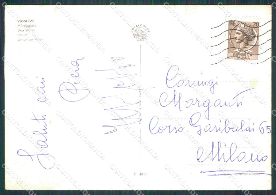 Savona Varazze Mareggiata FG cartolina HB4678 – retro