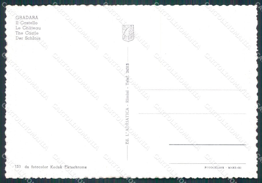 Pesaro Urbino Gradara PIEGA FG cartolina HB4681 – retro