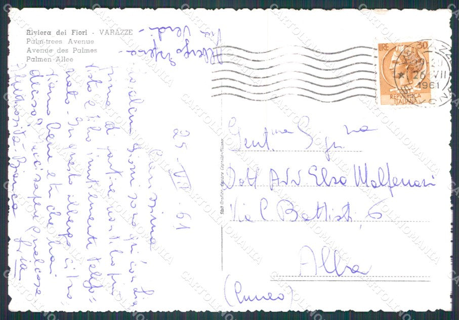 Savona Varazze PIEGHINA FG cartolina HB4694 – retro