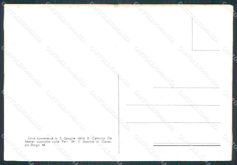 Cuneo Garessio Santa Cateria da Racconigi FG cartolina HB4697 – retro