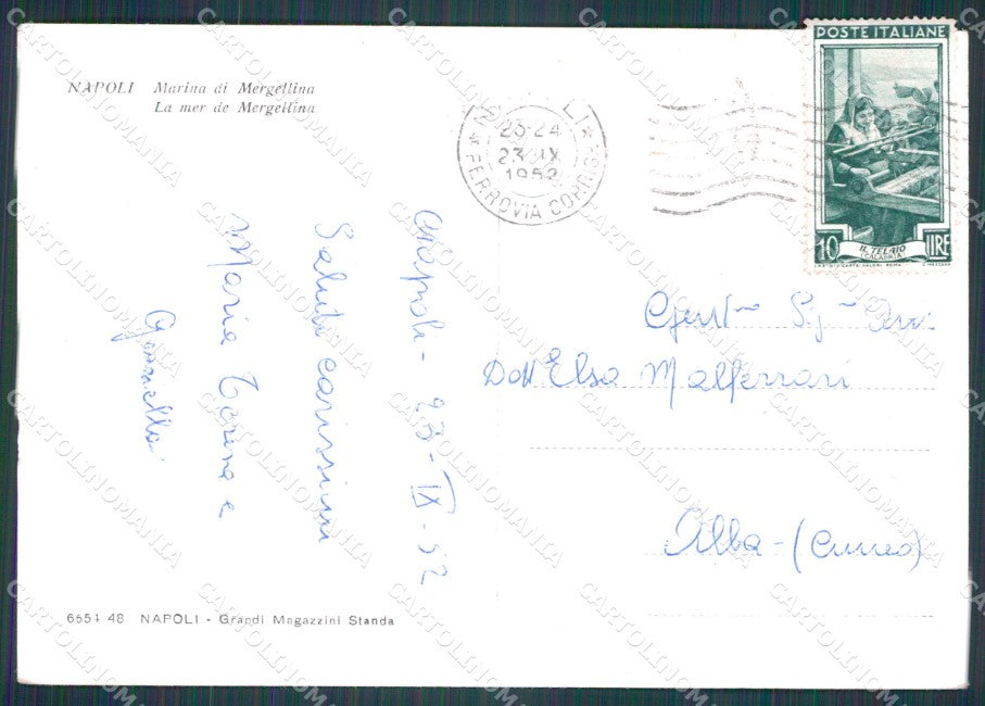 Napoli Mergellina Marina di FG cartolina HB4698 – retro