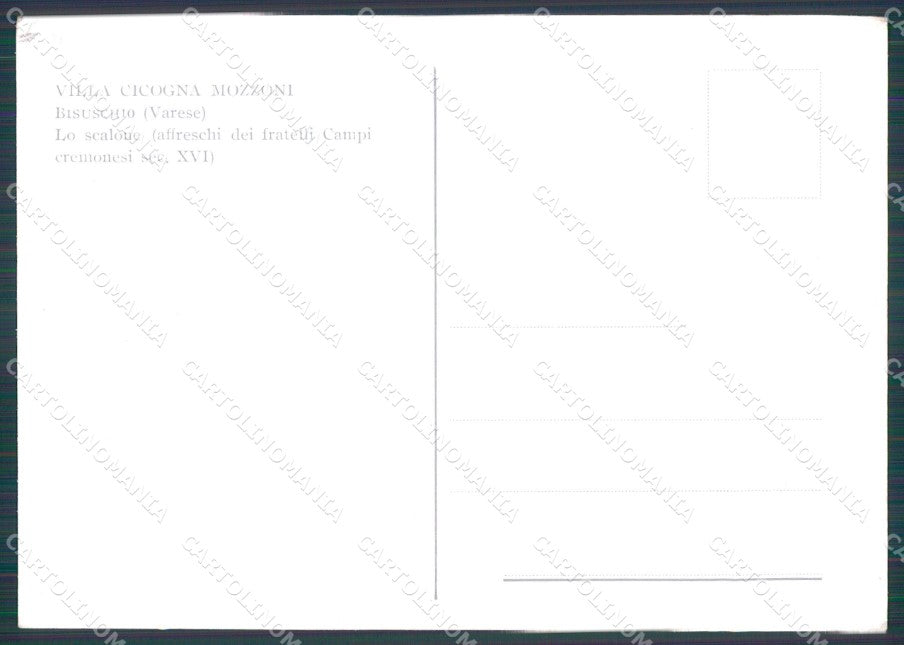 Varese Bisuschio Villa Cicogna FG Foto cartolina HB4707 – retro