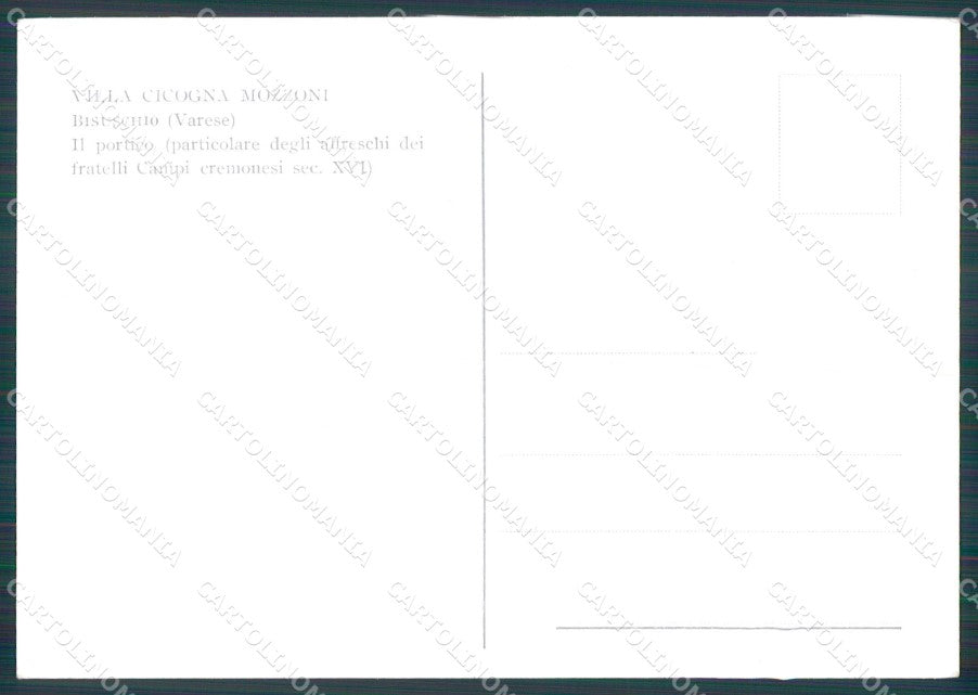 Varese Bisuschio Villa Cicogna FG Foto cartolina HB4708 – retro