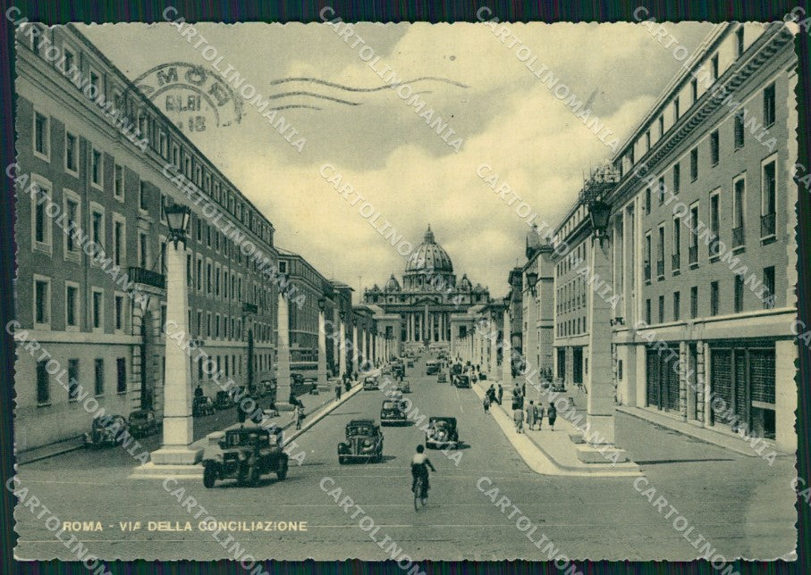Roma Città Via della Conciliazione Auto FG cartolina HB4716 – fronte