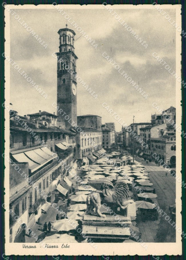 Verona Città Piazza Erbe Mercato FG cartolina HB4733 – fronte