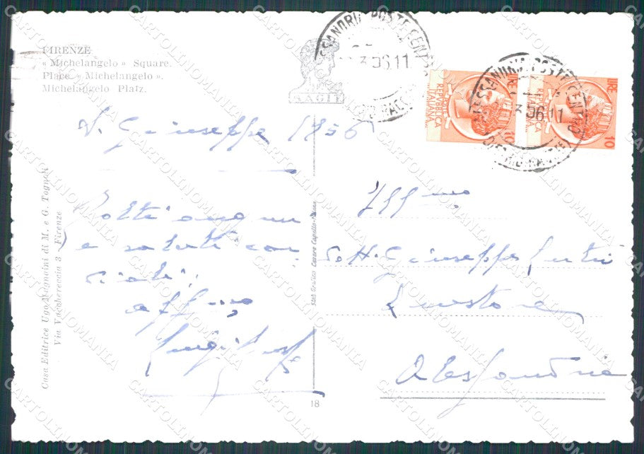Firenze Città Piazzale Michelangelo FG cartolina HB4753 – retro