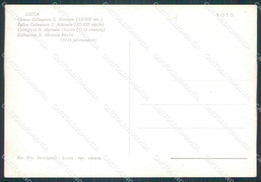 Lucca Città Collegiata San Michele FG cartolina HB4760 – retro
