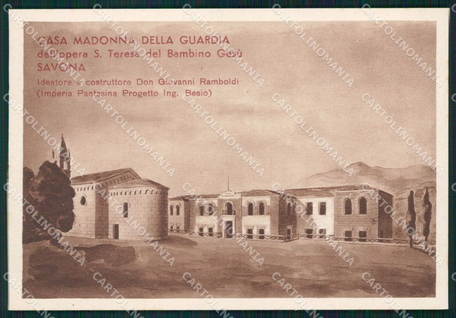 Savona Città Casa Madonna della Guardia FG cartolina HB4767 – fronte