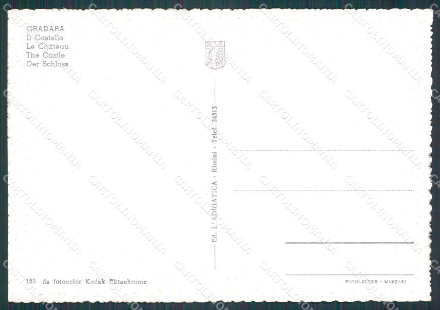 Pesaro Urbino Gradara FG cartolina HB4768 – retro