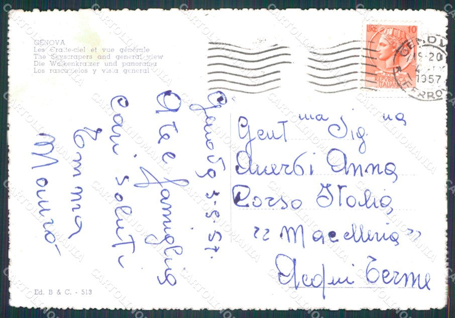 Genova Città FG cartolina HB4769 – retro