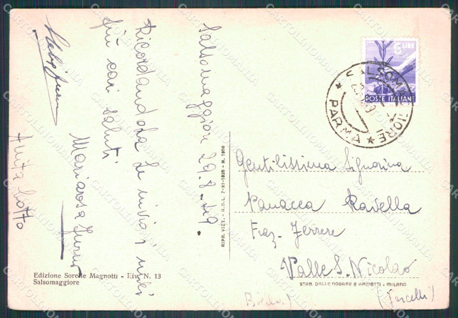 Parma Salsomaggiore Terme Berzieri FG cartolina HB4776 – retro