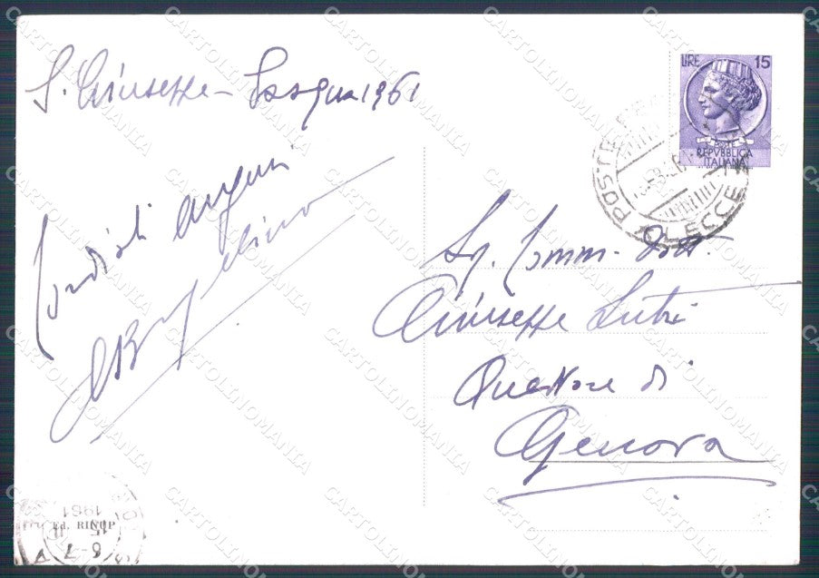 Lecce Città Basilica Santa Croce FG cartolina HB4778 – retro