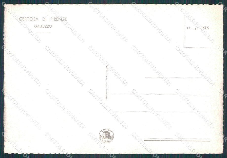 Firenze Galluzzo Certosa di FG cartolina HB4790 – retro