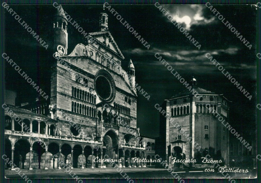 Cremona Città Duomo Chiaro di Luna FG Foto cartolina HB4816 – fronte