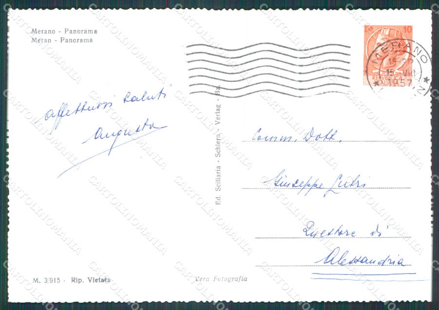 Bolzano Merano FG Foto cartolina HB4820 – retro