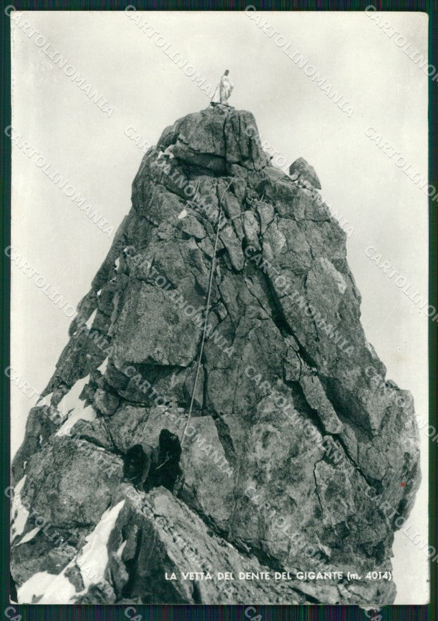 Aosta Vetta del Dente dei Giganti Alpinismo COLLA FG Foto cartolina HB4850 – fronte
