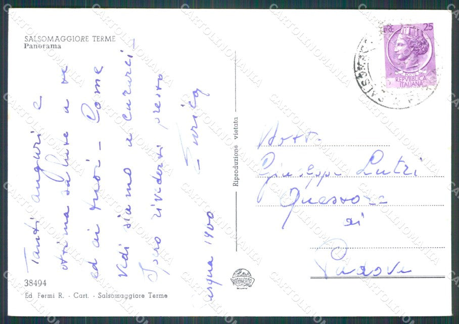 Parma Salsomaggiore FG Foto cartolina HB4875 – retro
