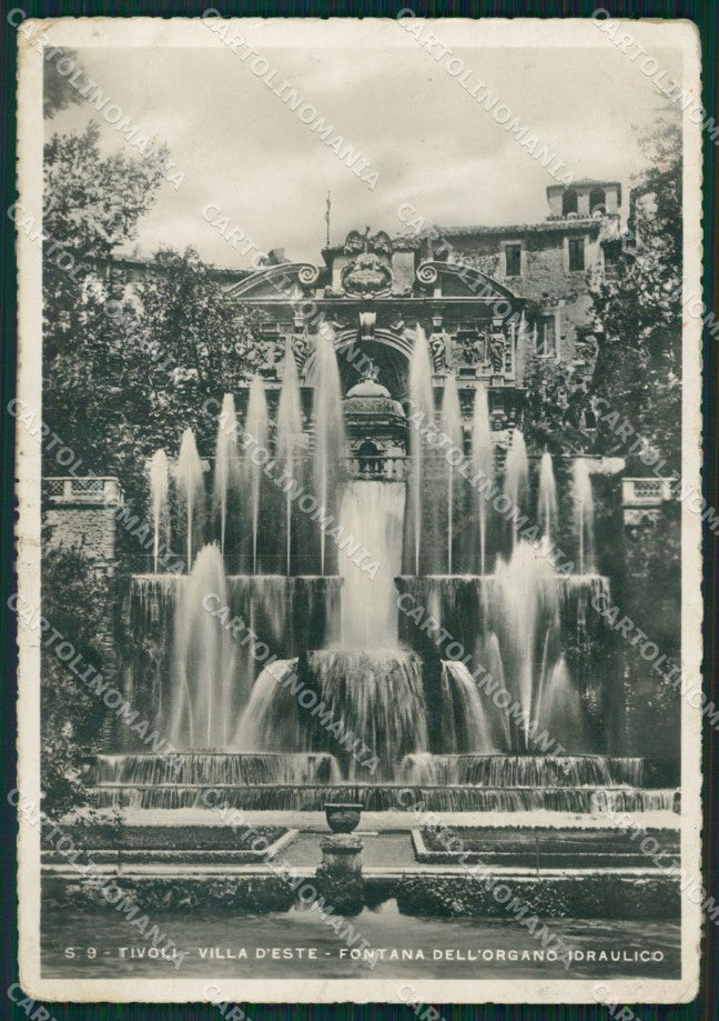 Roma Tivoli Villa d'Este Fontana PIEGHINE FG Foto cartolina HB4903 – fronte