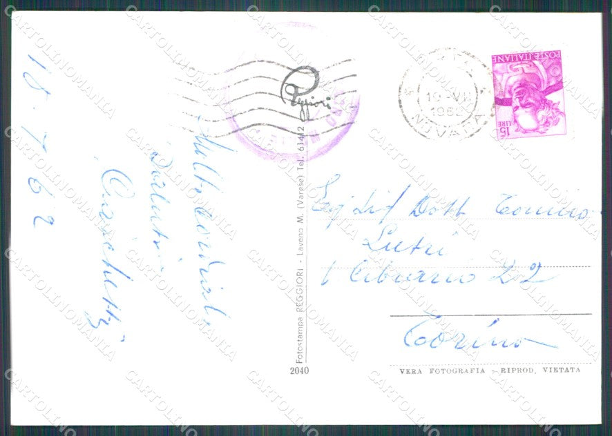 Novara Orta San Giulio Lago di FG Foto cartolina HB4916 – retro