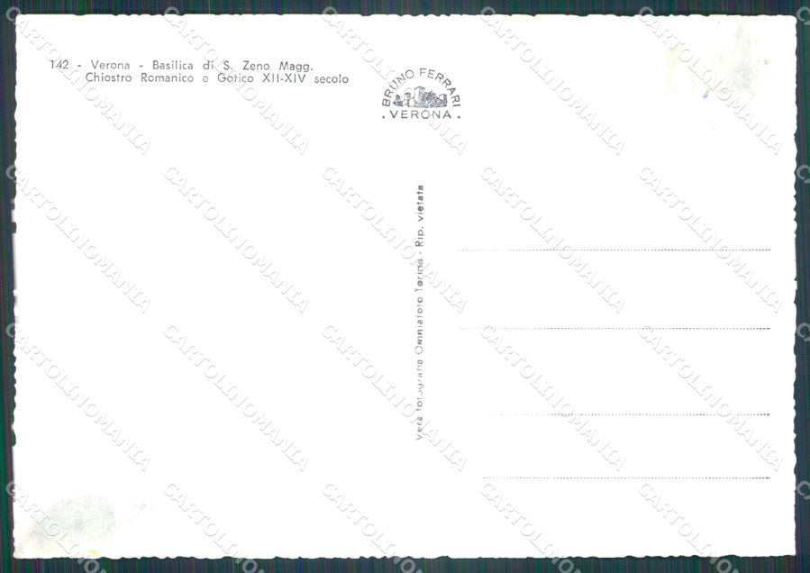 Verona Città Basilica San Zeno COLLA FG Foto cartolina HB4930 – retro