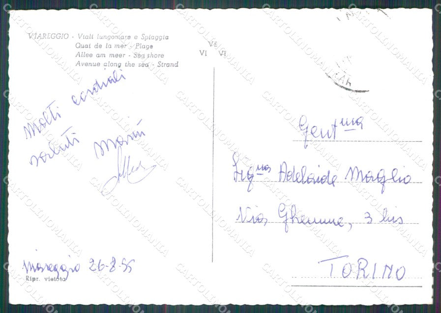 Lucca Viareggio Auto ABRASA PIEGHINE FG Foto cartolina HB4935 – retro