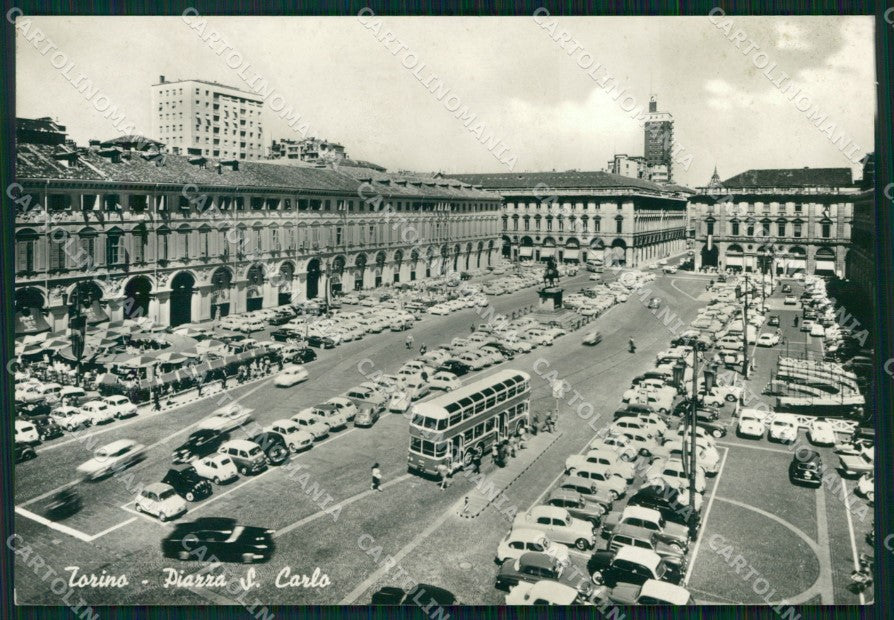 Torino Città Auto Tram Doppio FG Foto cartolina HB4942 – fronte