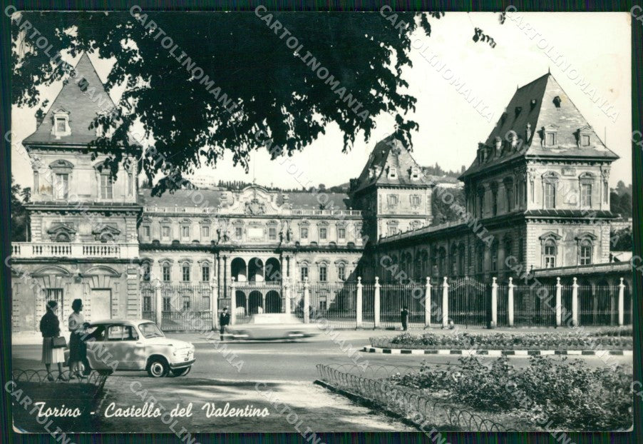 Torino Città Castello del Valentino Auto FG Foto cartolina HB4943 – fronte