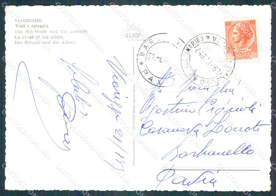 Lucca Viareggio Corriera Auto FG Foto cartolina HB4949 – retro