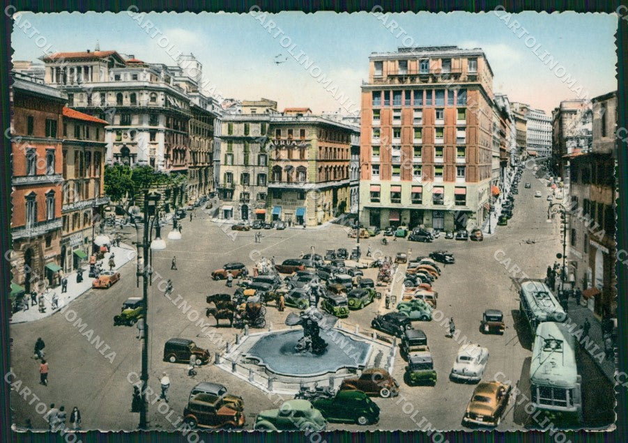 Roma Città Piazza Barberini Auto Tram FG Foto cartolina HB4956 – fronte